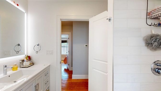 Bathroom, Interior, Wood Texture Flooring