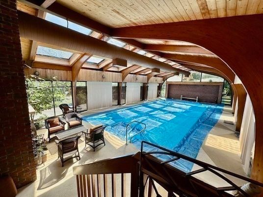 Interior, Pool, Wooden Beams, Wooden Ceilings