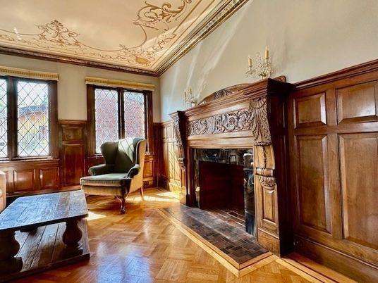 Fireplace, Interior, Wood Texture Flooring