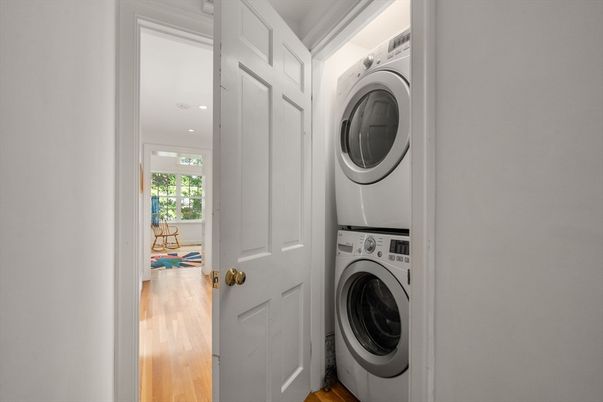 Interior, Recessed Lighting, Utility Closets, Washer, Wood Texture Flooring
