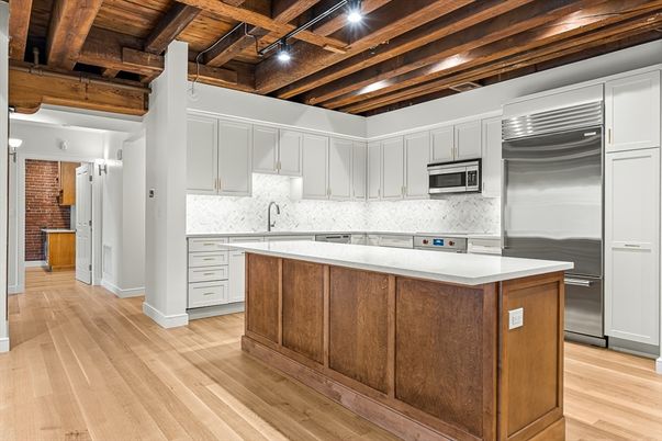 Interior, Kitchen, Stainless Steel Appliances, Stone Walls, Wooden Beams, Wooden Ceilings, Wood Texture Flooring