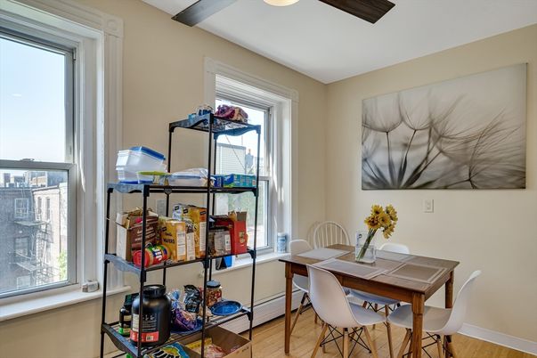 Dining room, Interior, Wood Texture Flooring
