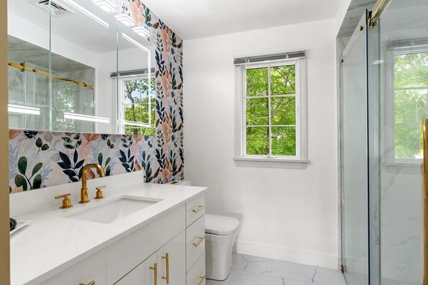 Bathroom, Glass Shower, Interior, Marble, Marble Walls