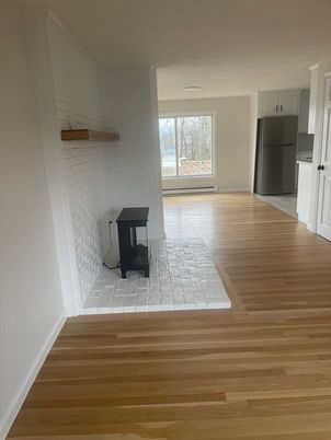 Empty room, Fireplace, Interior, Wood Texture Flooring