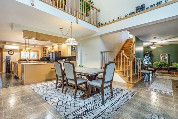 Chandelier, Dining room, Interior, Kitchen, Pendant Lights, Wood Texture Flooring