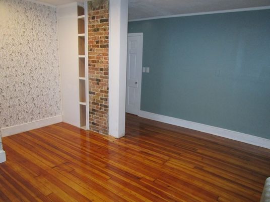 Empty room, Interior, Stone Walls, Wood Texture Flooring