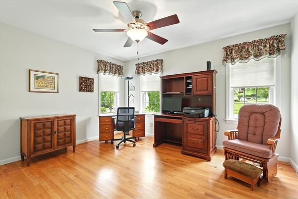 Home Office, Interior, Wood Texture Flooring