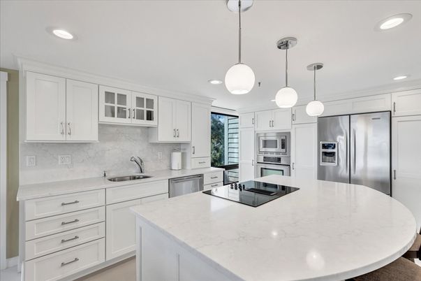 Interior, Kitchen, Pendant Lights, Recessed Lighting, Stainless Steel Appliances