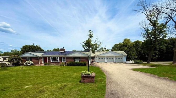 Attached, Backyard, Detached Garage, Exterior, Facade, Ranch