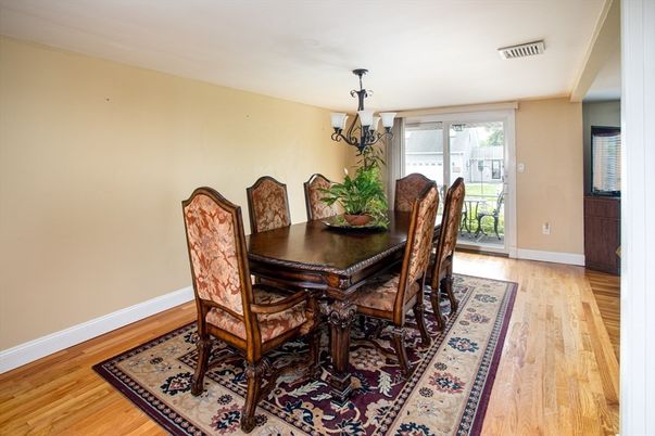 Chandelier, Dining room, Interior, Wood Texture Flooring