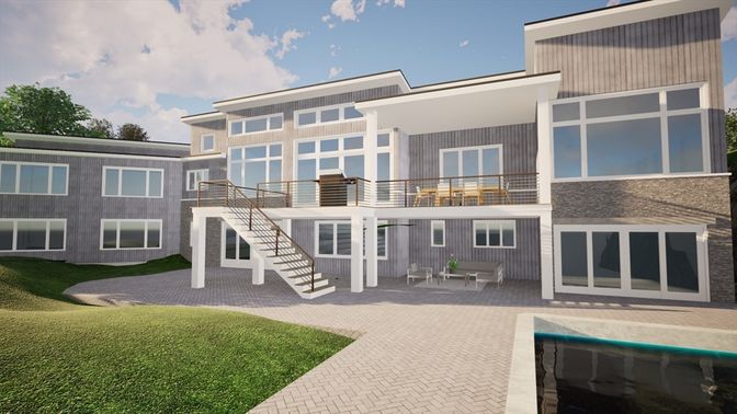 Backyard, Exterior, Facade, Modern
