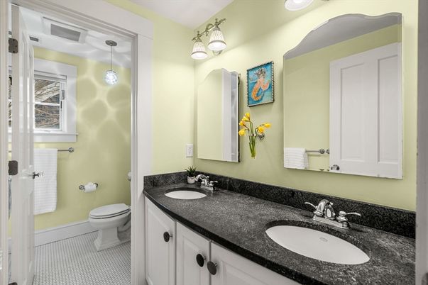 Bathroom, Dual Sink Vanities, Interior, Pendant Lights