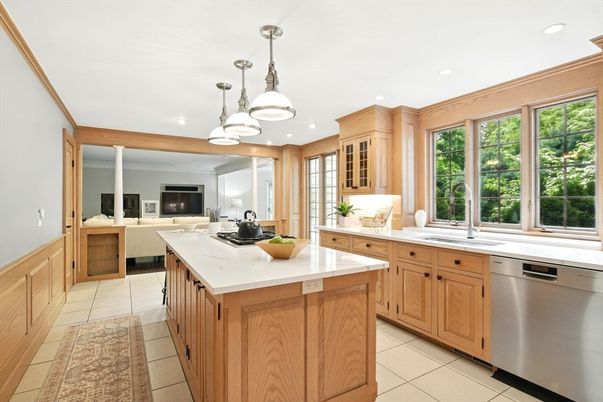 Interior, Kitchen, Pendant Lights, Recessed Lighting, Stainless Steel Appliances