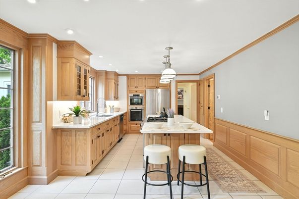Interior, Kitchen, Pendant Lights, Recessed Lighting, Stainless Steel Appliances