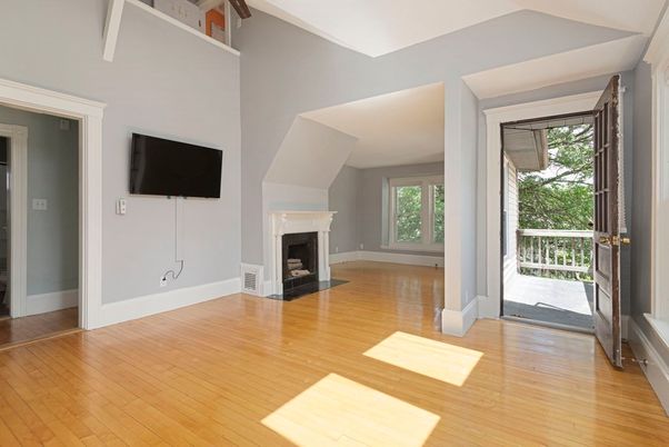 Empty room, Fireplace, Interior, Wood Texture Flooring