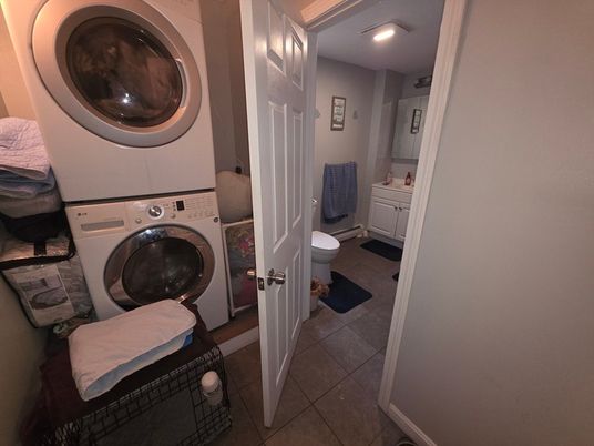 Bathroom, Interior, Recessed Lighting, Utility Closets, Washer