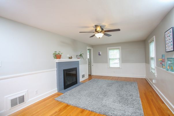 Empty room, Fireplace, Interior, Wood Texture Flooring