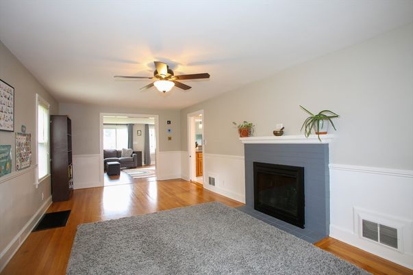 Fireplace, Interior, Wood Texture Flooring