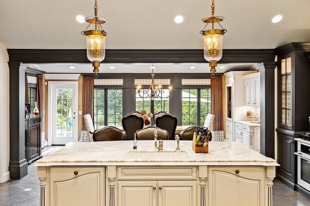 Dining room, Interior, Kitchen, Recessed Lighting