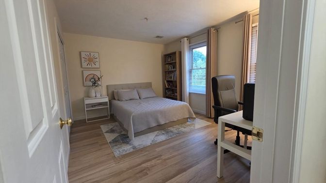 Bedroom, Interior, Wood Texture Flooring