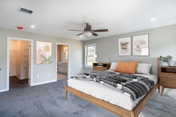 Bedroom, Interior, Recessed Lighting