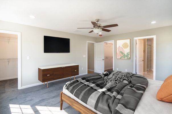 Bedroom, Interior, Recessed Lighting