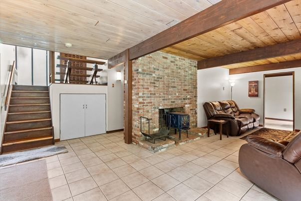 Fireplace, Interior, Stone Walls, Wooden Beams, Wooden Ceilings