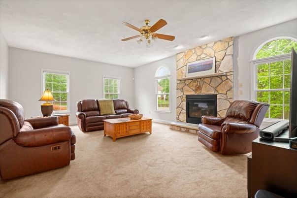 Fireplace, Interior, Living room, Stone Walls