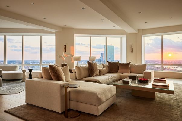 Interior, Living room, Recessed Lighting, Water, Wood Texture Flooring