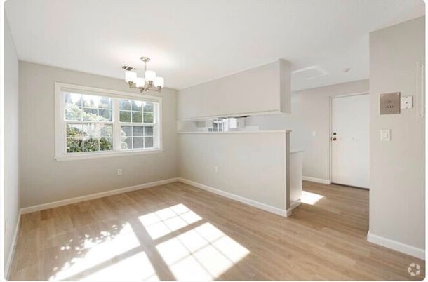 Chandelier, Empty room, Interior, Wood Texture Flooring