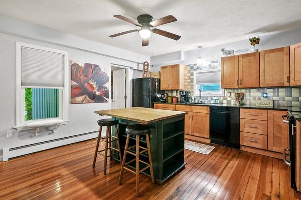 Interior, Kitchen, Wood Texture Flooring
