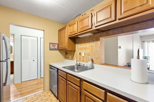 Interior, Kitchen, Wood Texture Flooring
