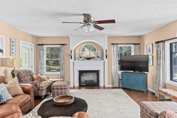 Fireplace, Interior, Living room, Wood Texture Flooring