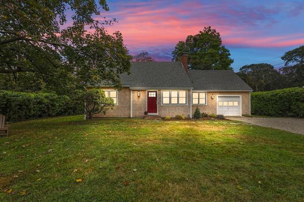Attached, Backyard, Exterior, Facade, Cape Cod