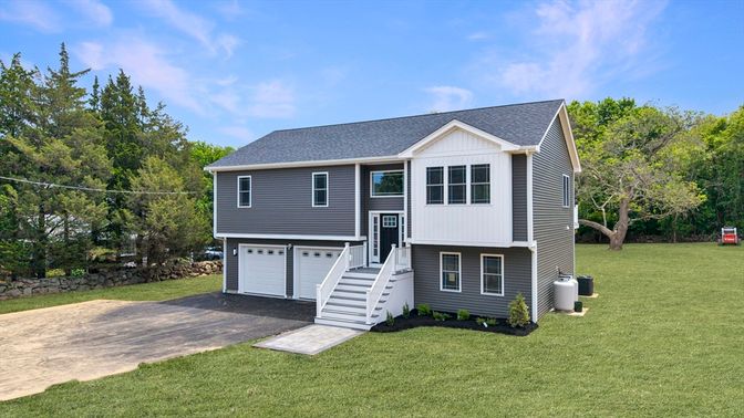 Attached, Backyard, Exterior, Facade, Raised Ranch
