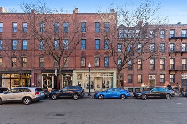 Exterior, Facade, Brick Facade, Condo Building