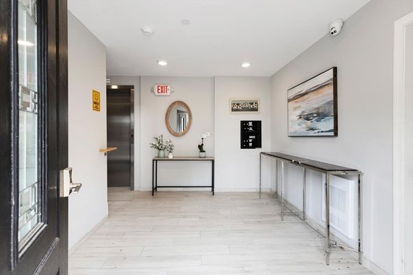 Elevator, Interior, Recessed Lighting, Wood Texture Flooring