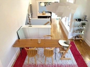 Dining room, Interior, Wood Texture Flooring