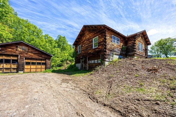 Attached, Backyard, Exterior, Facade, Log Home