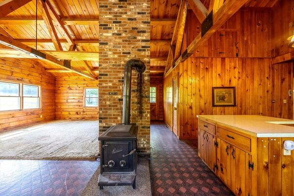 Fireplace, Interior, Stone Walls, Wooden Beams, Wooden Ceilings, Wooden Walls