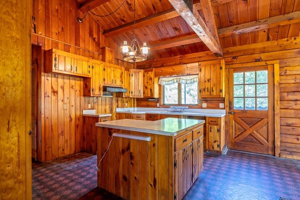 Chandelier, Interior, Kitchen, Wooden Beams, Wooden Ceilings, Wooden Walls