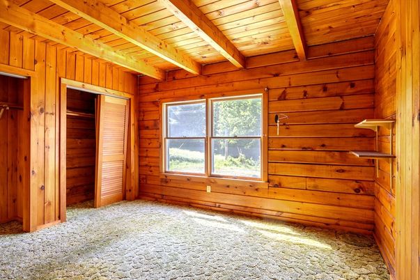 Empty room, Interior, Wooden Beams, Wooden Ceilings, Wooden Walls