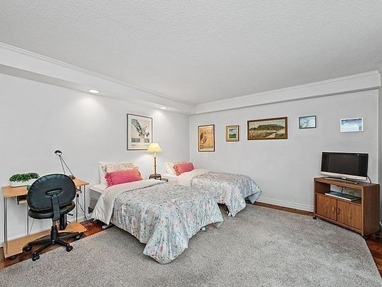 Bedroom, Home Office, Interior, Recessed Lighting, Wood Texture Flooring
