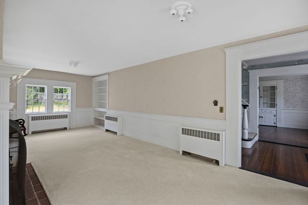 Empty room, Fireplace, Interior, Wood Texture Flooring