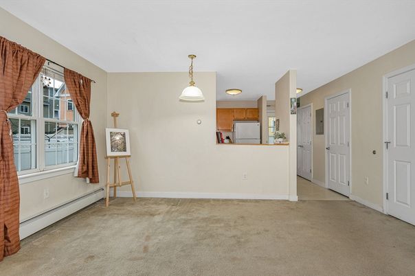 Empty room, Interior, Kitchen, Pendant Lights