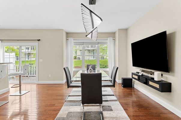 Dining room, Interior, Wood Texture Flooring
