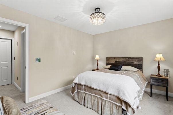 Bedroom, Chandelier, Interior