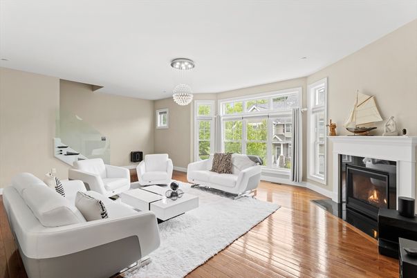 Chandelier, Fireplace, Interior, Living room, Wood Texture Flooring