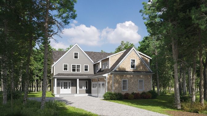 Attached, Exterior, Facade, Brick Facade, Farmhouse