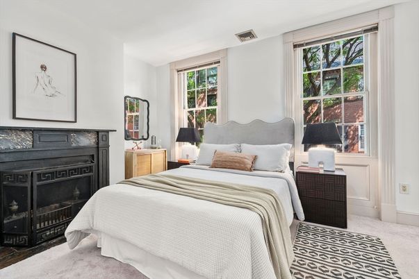 Bedroom, Fireplace, Interior